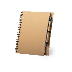 Conjunto de caderno e esferográfica em cartão reciclado Neyla – foto 2