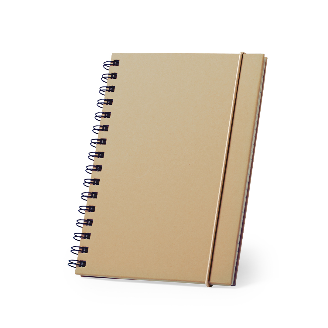 Caderno de argolas colorido em cartão reciclado Zubar