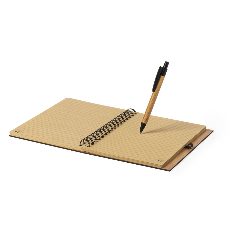 Conjunto de caderno e esferográfica em bambu Polnar – foto 3