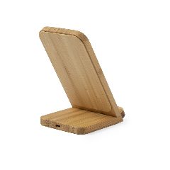 Carregador wireless com suporte em bambu Dimper – foto 2