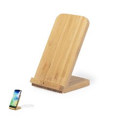 Carregador wireless com suporte em bambu Dimper