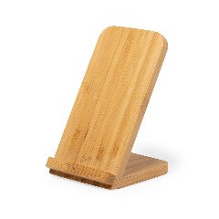 Carregador wireless com suporte em bambu Dimper – foto 5