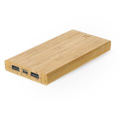 Power bank 6000 mAh em bambu com carregador wireless Kalery – foto 2