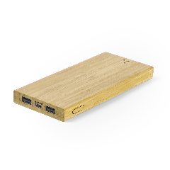 Power bank 6000 mAh em bambu com carregador wireless Kalery – foto 5