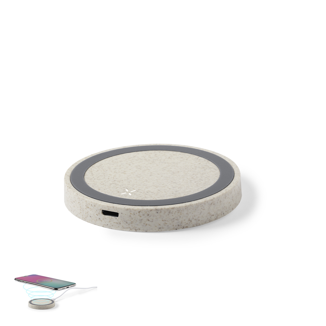 Carregador wireless em palha de trigo Cirkal