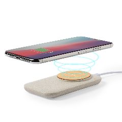 Carregador wireless em bambu e palha de trigo Claudix – foto 4