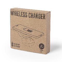 Carregador wireless redondo em bambu e cana de trigo Fiore – foto 6