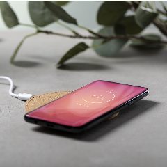 Carregador wireless em cortiça natural Kibox – foto 5
