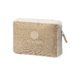 Necessaire em juta laminada e algodão Ringok – foto 2
