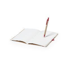 Conjunto de caderno em cartão reciclado e caneta Esteka – foto 4