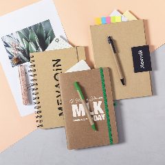 Conjunto de caderno em cartão reciclado e caneta Esteka – foto 5