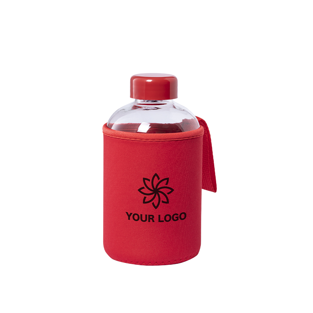 Garrafa de vidro 600 mL com bolsa softshell Flaber