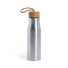 Garrafa de aço inox 550 mL com tampa em bambu Dropun – foto 8