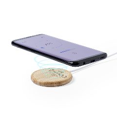 Carregador magnético wireless 10W em bambu Hatawey – foto 3