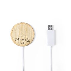 Carregador magnético wireless 10W em bambu Hatawey – foto 4