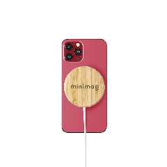 Carregador magnético wireless 10W em bambu Hatawey – foto 5