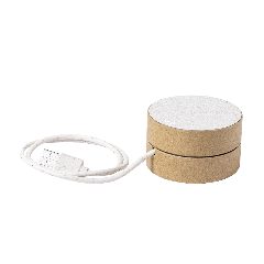Carregador wireless em cartão reciclado com cabo guardado Brotox – foto 2