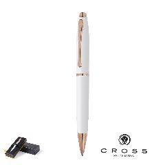 Esferográfica Cross Calais branca e ouro rosa