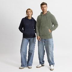 Sweatshirt com capuz efeito ganga lavada Grea – foto 4