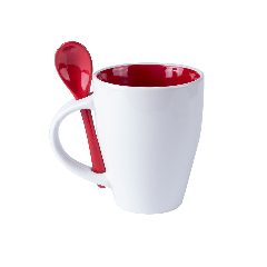 Caneca de cerâmica 350 mL com colher na pega Cotes – foto 2