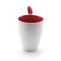 Caneca de cerâmica 350 mL com colher na pega Cotes – foto 4