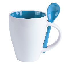 Caneca de cerâmica 350 mL com colher na pega Cotes – foto 7